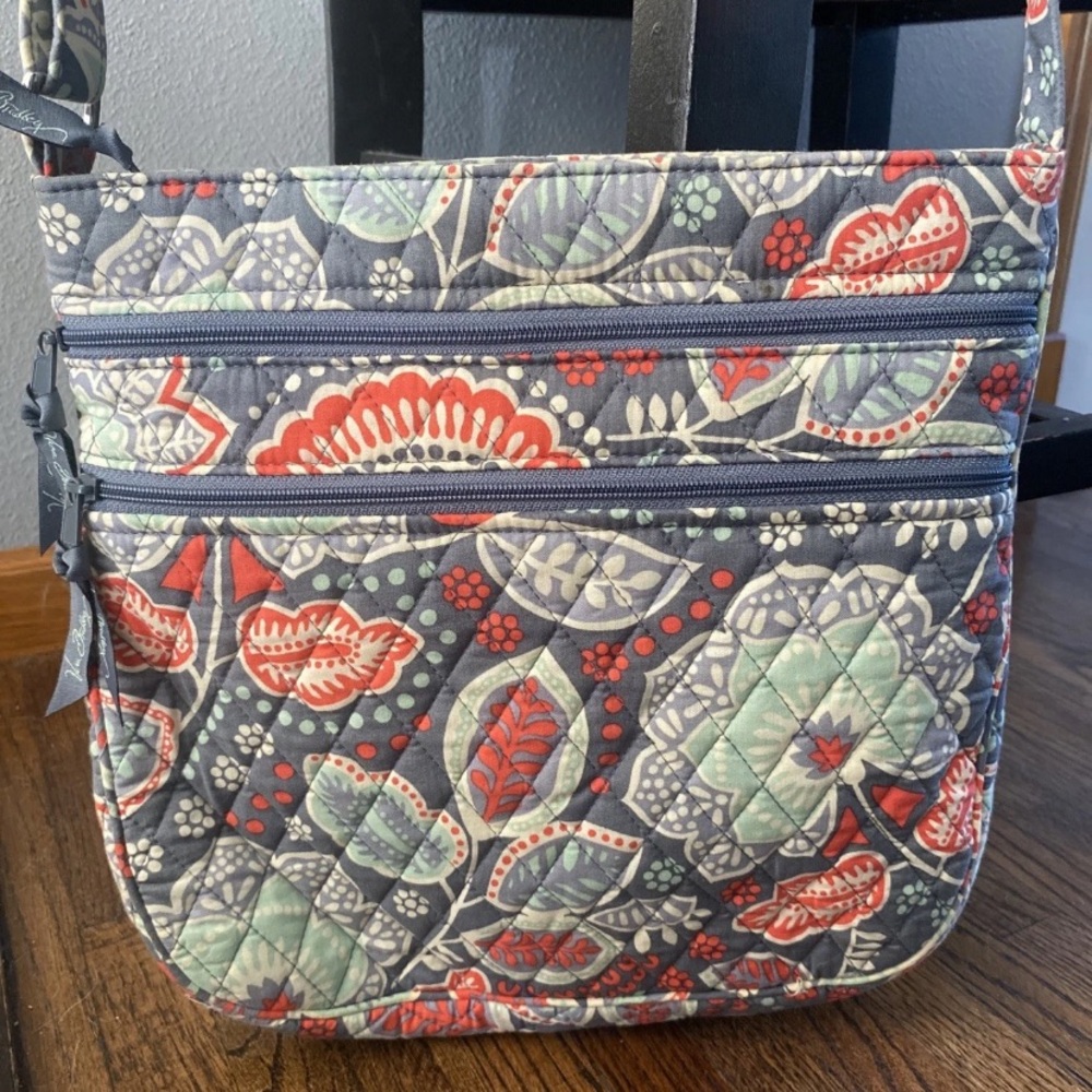 Vera Bradley Retired Nomatic Quilted Crossbody Bag - Gray Floral